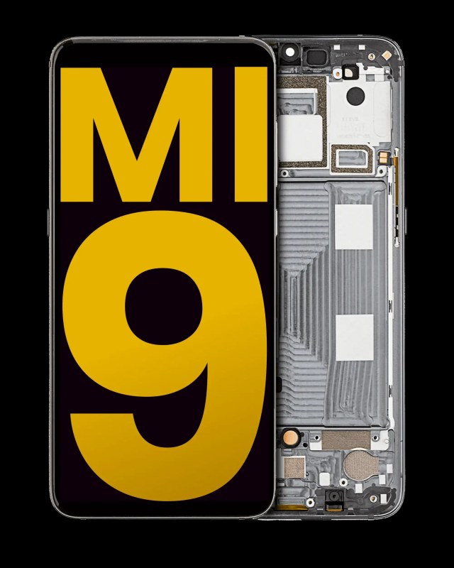 Display OLED completo con Frame per Xiaomi Mi 9 (Refurbished) (Piano Nero)