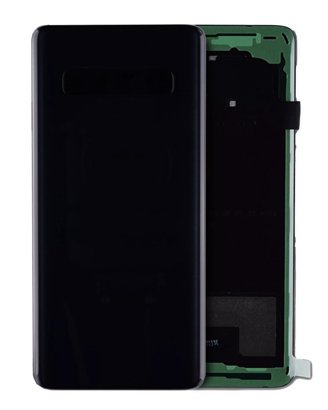 vetro cover posteriore con Vetro fotocamera per Samsung Galaxy S10 (Service Pack) (Prism Nero)