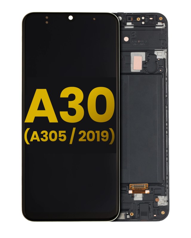 Display OLED completo con Frame per Samsung Galaxy A30 (A305 / 2019) (Refurbished) (tutti i colori)