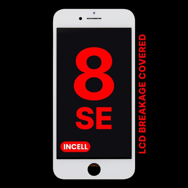 Display LCD completo con Steel Plate per iPhone 8 / SE (2020 / 2022) (Bianco)