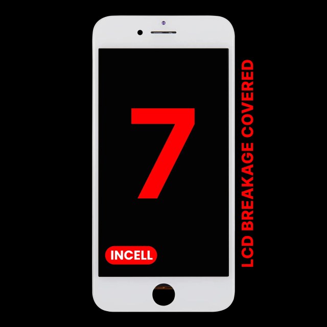 Display LCD completo con Steel Plate per iPhone 7 (Bianco)