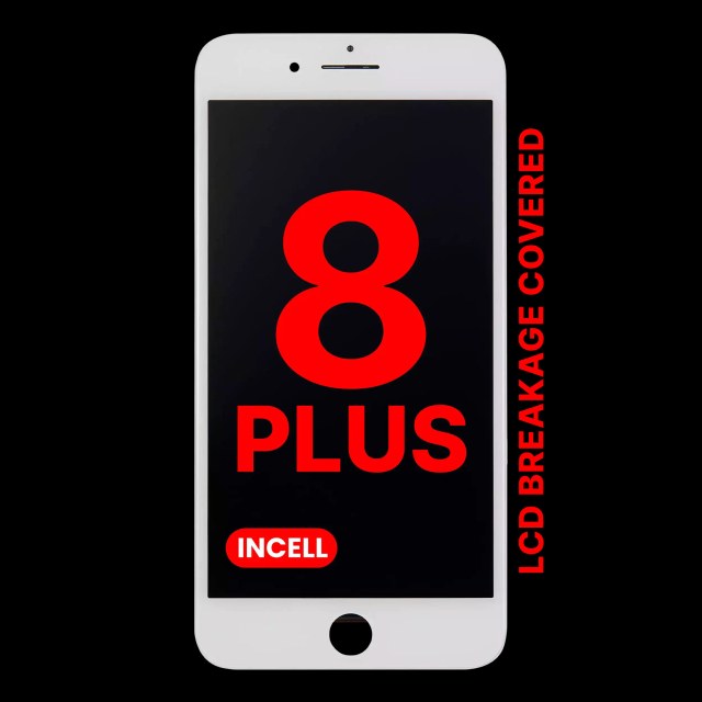 Display LCD completo con Steel Plate per iPhone 8 Plus (Bianco)