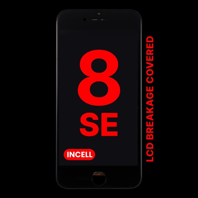 Display LCD completo con Steel Plate per iPhone 8 / SE (2020 / 2022) (Nero)