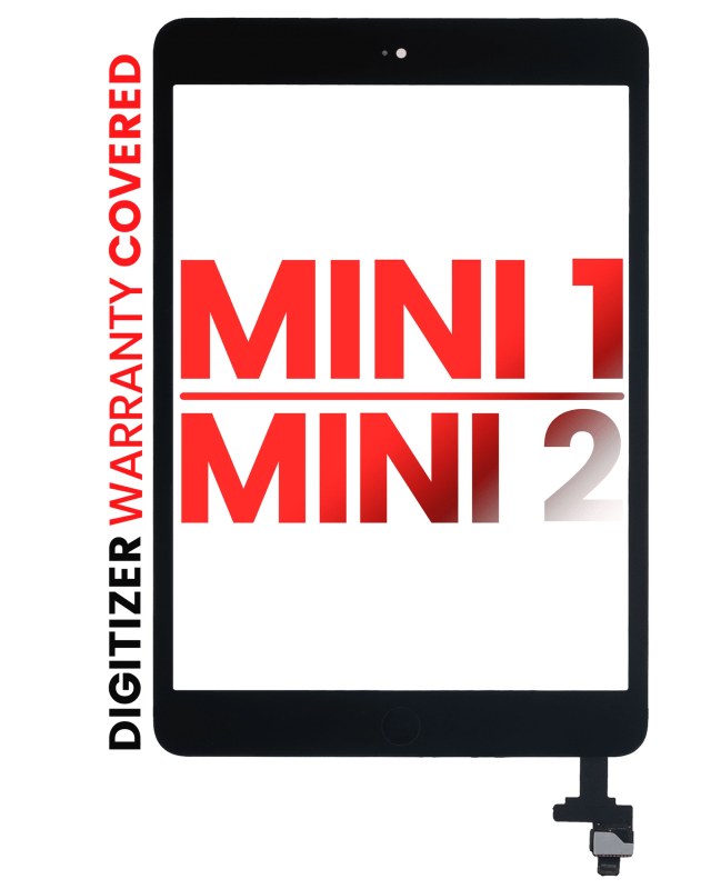Touch screen con IC Chip e Tasto Home Pre-Installed per iPad Mini 1 / iPad Mini 2 (Aftermarket Pro: XO7) (Nero)