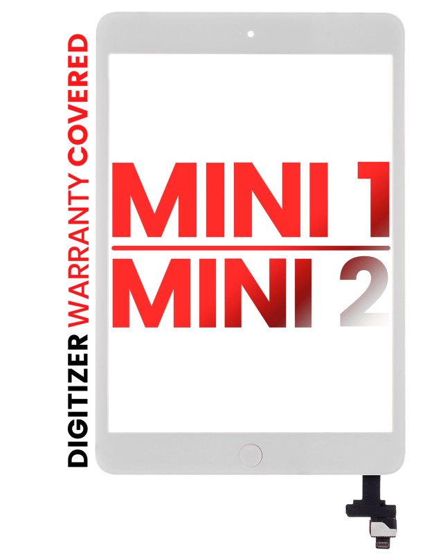 Touch screen con IC Chip e Tasto Home Pre-Installed per iPad Mini 1 / iPad Mini 2 (Aftermarket Pro: XO7) (Bianco)