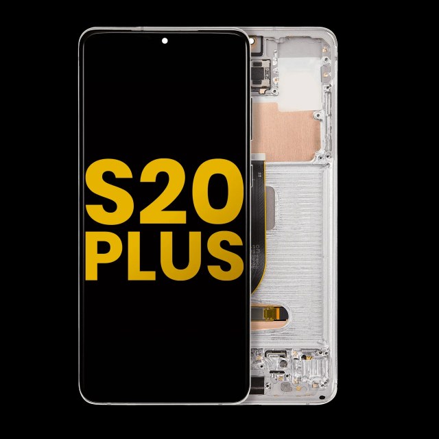 Display OLED completo con Frame per Samsung Galaxy S20 Plus 5G (Refurbished) (Bianco nuvola)