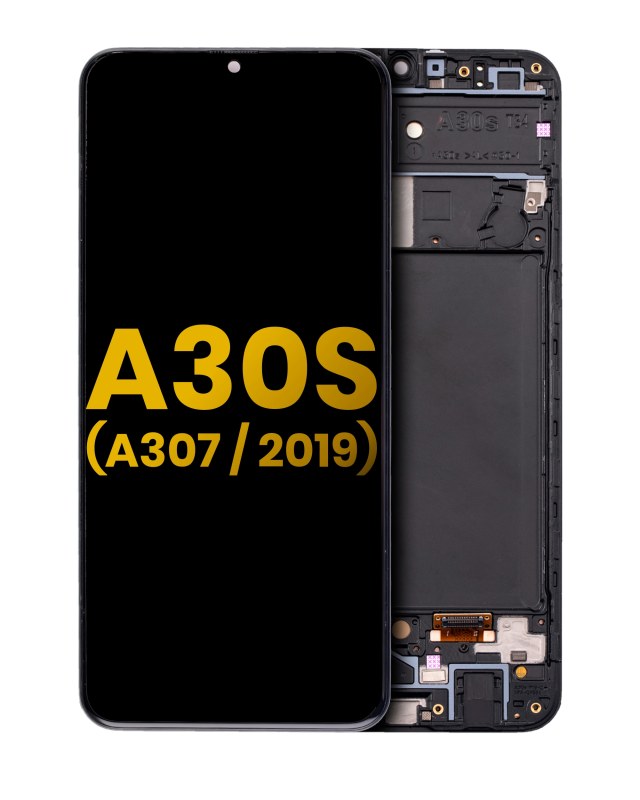 Display OLED completo con Frame per Samsung Galaxy A30s (A307 / 2019) (Refurbished) (tutti i colori)