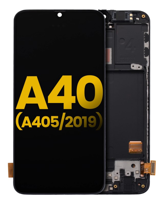Display OLED completo con Frame per Samsung Galaxy A40 (A405 / 2019) (Refurbished) (tutti i colori)