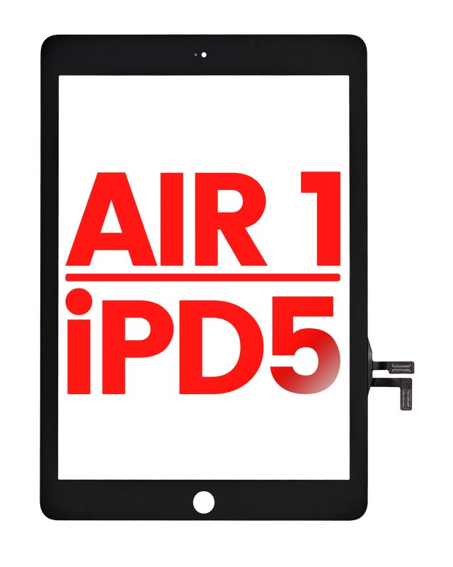 Touch screen per iPad Air 1 / iPad 5 (2017) (No Tasto Home Installed) (Aftermarket Plus) (Nero)