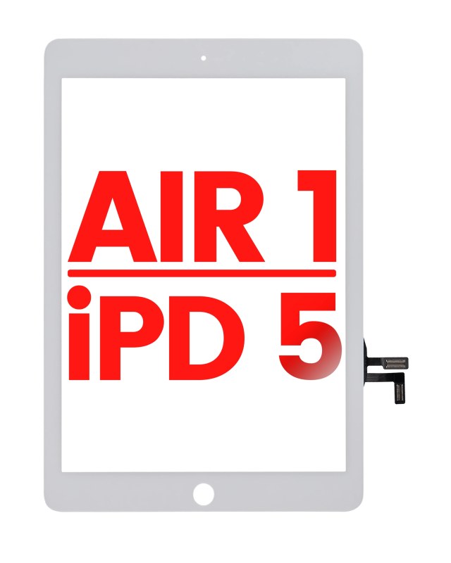 Touch screen per iPad Air 1 / iPad 5 (2017) (No Tasto Home Installed) (Aftermarket Plus) (Bianco)