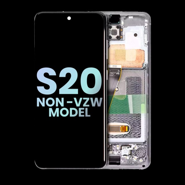 Display OLED completo con Frame per Samsung Galaxy S20 5G (Non-Verizon 5G UW Frame) (Service Pack) (Bianco nuvola)