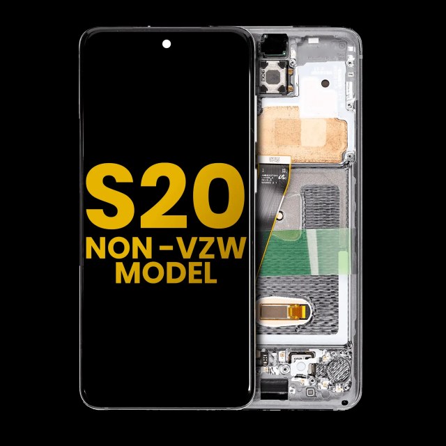 Display OLED completo con Frame per Samsung Galaxy S20 5G (Non-Verizon 5G UW Frame) (Refurbished) (Bianco nuvola)