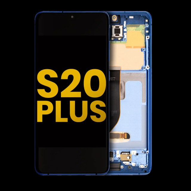 Display OLED completo con Frame per Samsung Galaxy S20 Plus 5G (Refurbished) (Aura Blu)