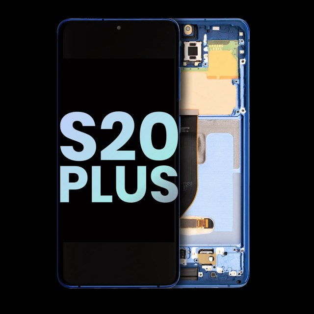 Display OLED completo con Frame per Samsung Galaxy S20 Plus 5G (Service Pack) (Aura Blu)
