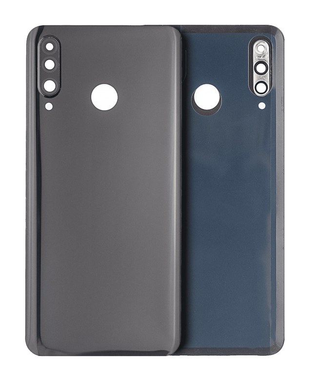 vetro cover posteriore con Vetro fotocamera per Huawei P30 Lite / Nova 4E (6GB RAM / senza Logo) (Mezzanotte Nero)