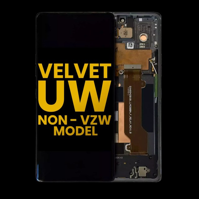 Display OLED completo con Frame per LG Velvet 5G (Non-Verizon 5G UW Frame) (Refurbished) (Nero)