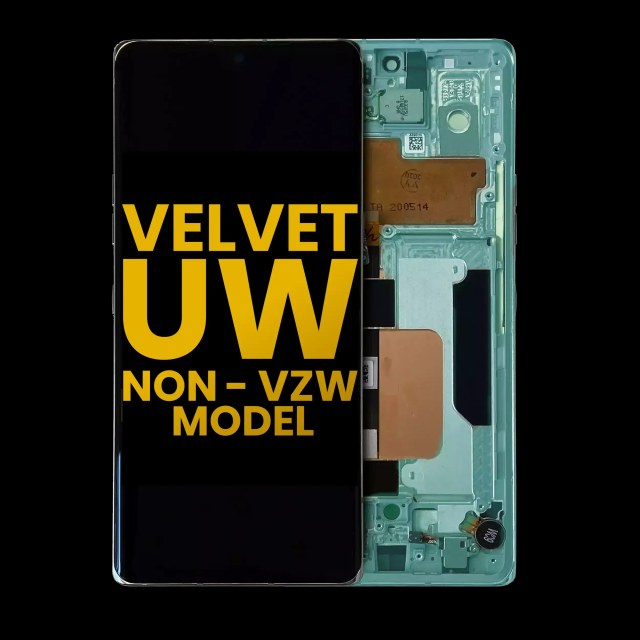 Display OLED completo con Frame per LG Velvet 5G (Non-Verizon 5G UW Frame) (Refurbished) (Verde)