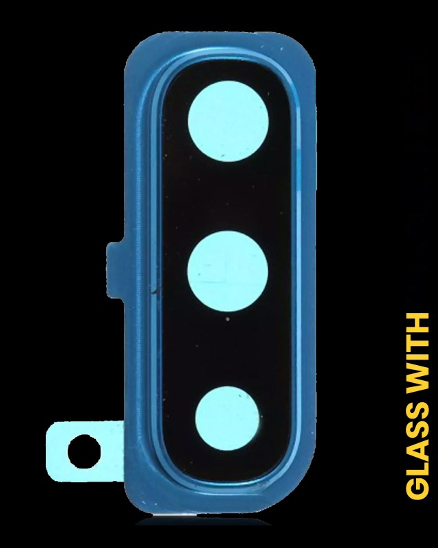 Lente fotocamera posteriore con staffa / Cornice per Samsung Galaxy A30s (A307 / 2019) (Blu)