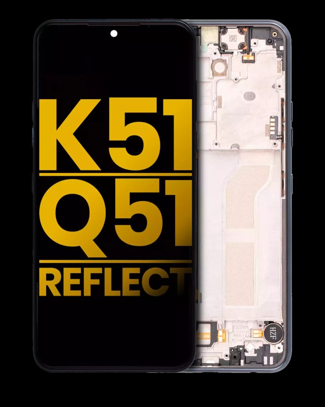 Display LCD completo con Frame per LG K51 / Q51 / Reflect (Refurbished) (Nero)