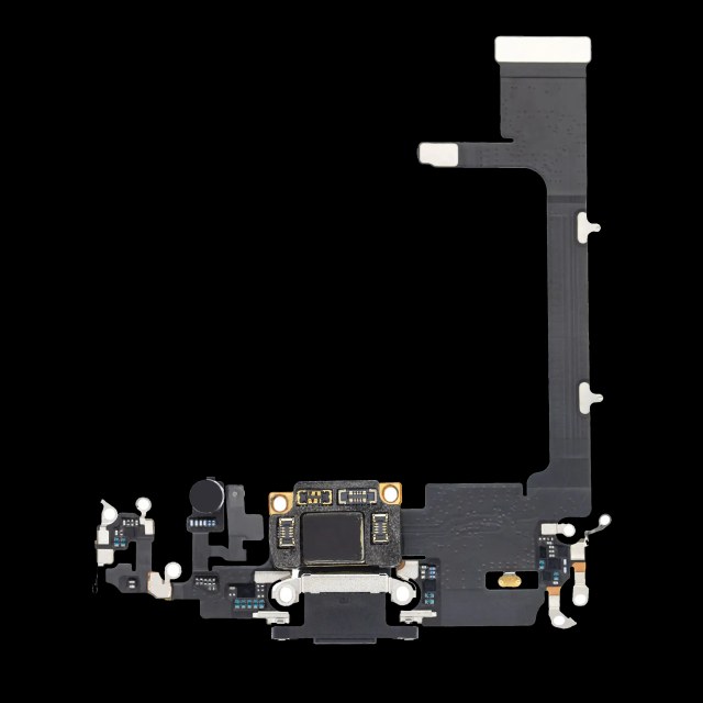 Flat connettore di ricarica con scheda per iPhone 11 Pro (Premium) (Grigio siderale)