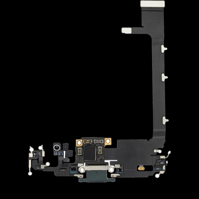 Flat connettore di ricarica con scheda per iPhone 11 Pro Max (Premium) (Mezzanotte Verde)