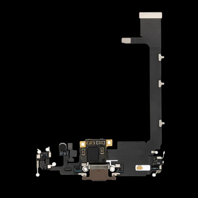 Flat connettore di ricarica con scheda per iPhone 11 Pro Max (Premium) (Oro)