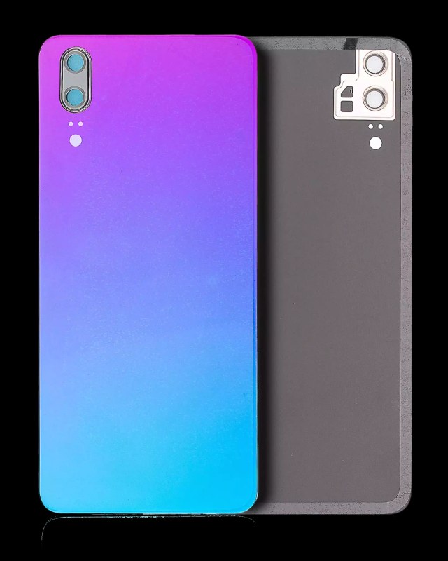 vetro cover posteriore con Vetro fotocamera per Huawei P20 (Aurora)