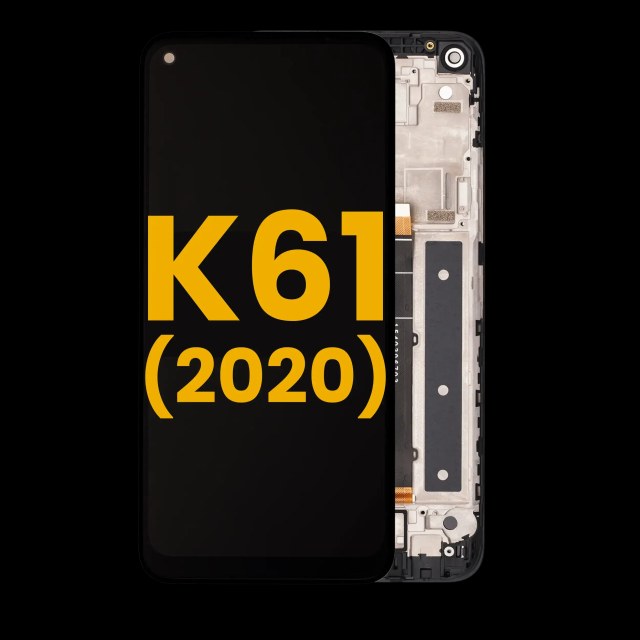 Display LCD completo con Frame per LG K61 (2020) (Refurbished) (Nero)