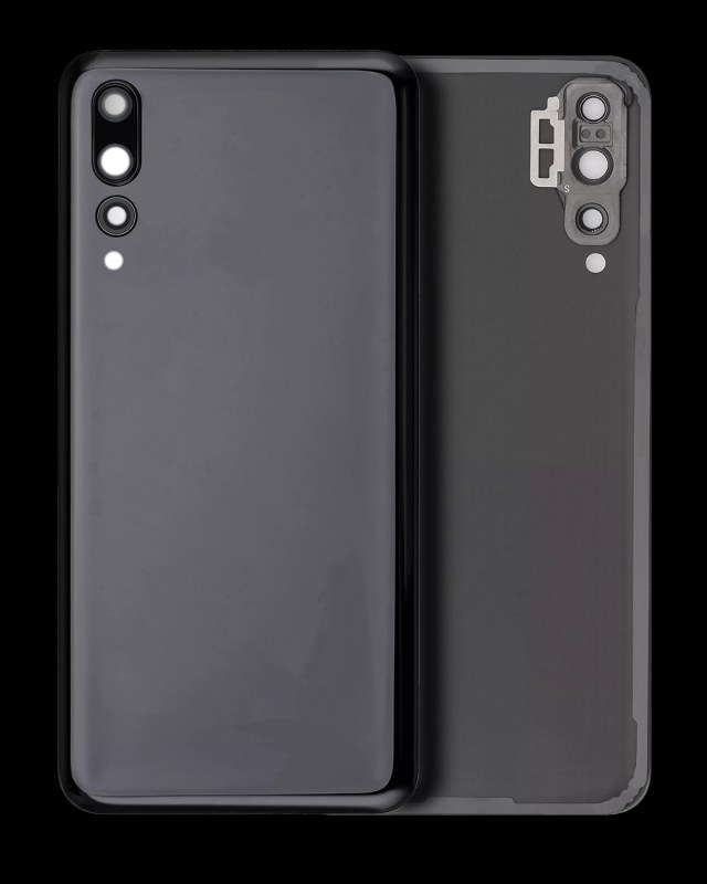 vetro cover posteriore con Vetro fotocamera per Huawei P20 Pro (Nero)