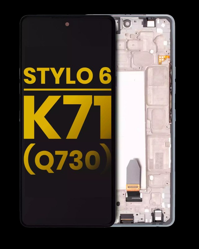 Display LCD completo con Frame per LG Stylo 6 / K71 (Refurbished) (Argento)