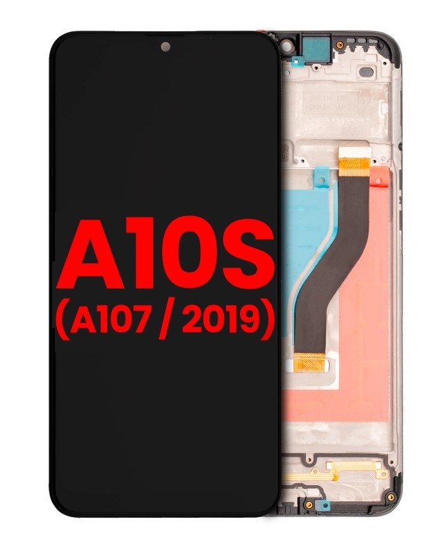 Display LCD completo con Frame per Samsung Galaxy A10s (A107 / 2019) (tutti i colori)