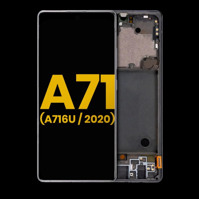 Display OLED completo con Frame per Samsung Galaxy A71 5G (A716U / 2020) (Refurbished) (Prism Cube Nero)