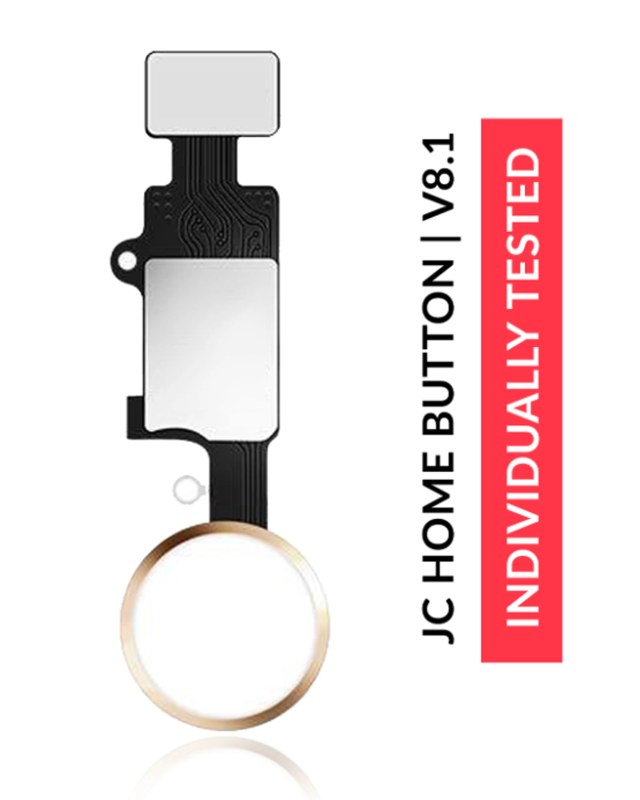 Tasto Home Solution per iPhone 7 / 7 Plus / 8 / 8 Plus / SE (2020) / SE (2022) (Oro) (Version 8.1 / JCID / Individually Tested per Functionality)