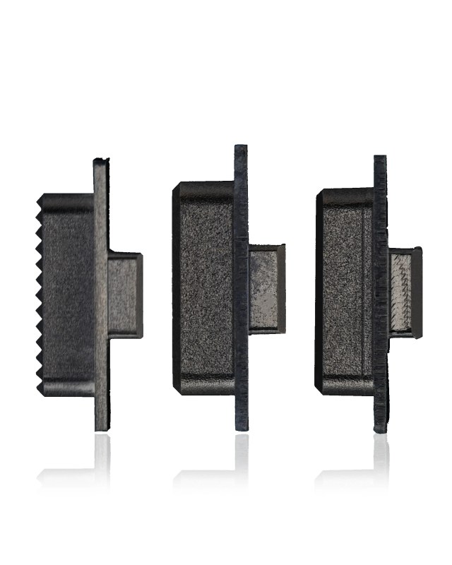 Hard Buttons (Accensione / Volume) con Holding staffa per Motorola Moto Z Play Droid (XT1635 / 2016) (Nero)
