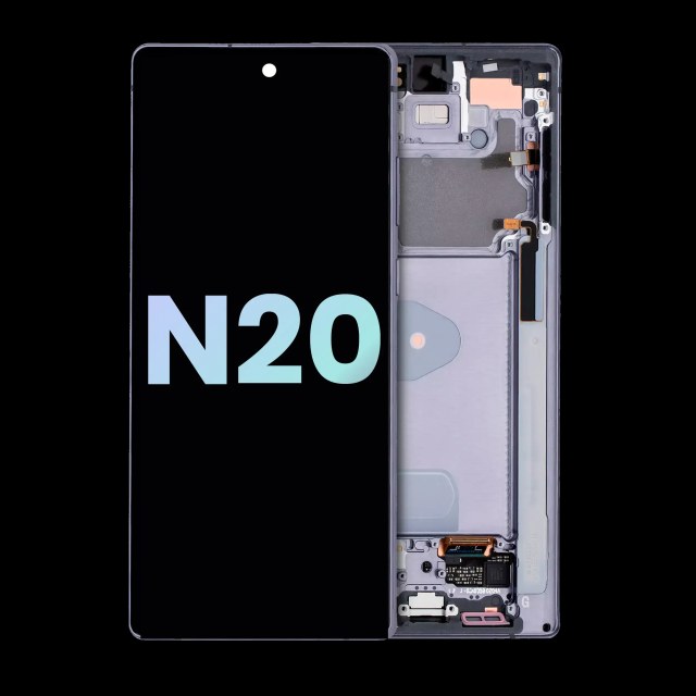 Display OLED completo con Frame per Samsung Galaxy Note 20 5G (Service Pack) (Mystic Grigio)