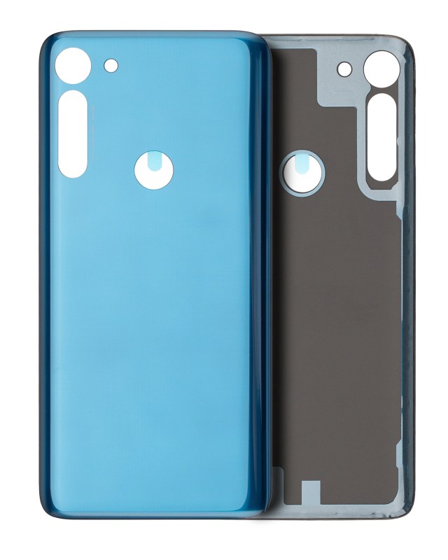 vetro cover posteriore per Motorola Moto G8 Power (XT2041-1 / XT2041-3 / 2020) (Capri Blu)