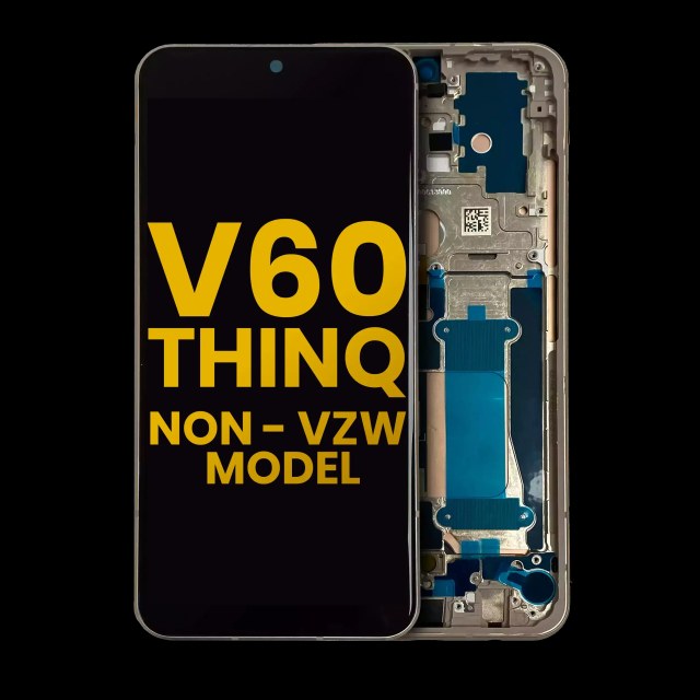 Display OLED completo con Frame per LG V60 ThinQ 5G (Non-Verizon 5G UW Frame) (Refurbished) (Classy Blu / Oro Frame)
