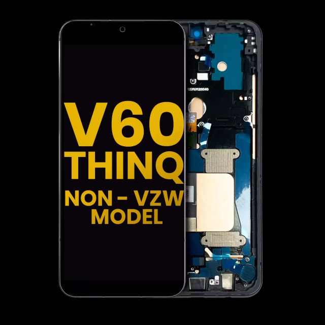 Display OLED completo con Frame per LG V60 ThinQ 5G (Non-Verizon 5G UW Frame) (Refurbished) (Nero)