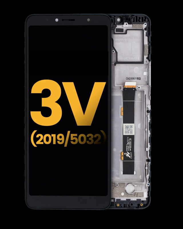 Display LCD completo con Frame per Alcatel 3V (5032 / 2019) (Refurbished) (Elegant Nero)