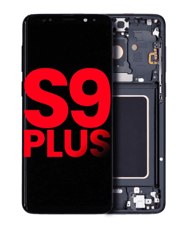 Display OLED completo con Frame per Samsung Galaxy S9 Plus (Mezzanotte Nero)
