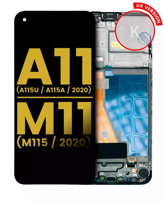 Display LCD completo con Frame per Samsung Galaxy A11 (A115U / A115A / 2020) / M11 (M115 / 2020) (US Version) (Refurbished) (tutti i colori)