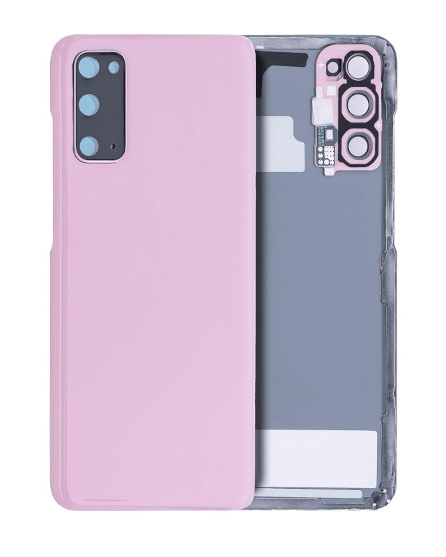 vetro cover posteriore con Vetro fotocamera per Samsung Galaxy S20 5G (No Logo) (Cloud Rosa)