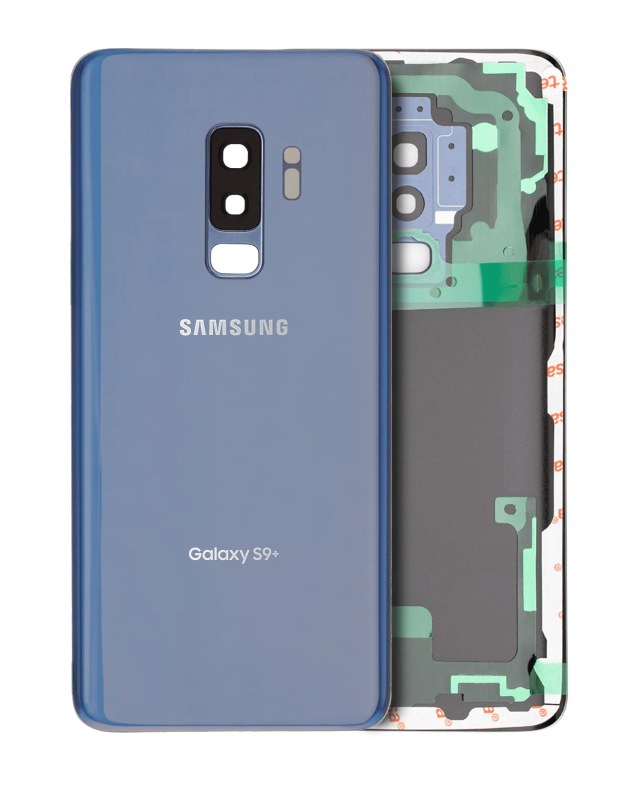 vetro cover posteriore con Vetro fotocamera per Samsung Galaxy S9 Plus (Service Pack) (Coral Blu)