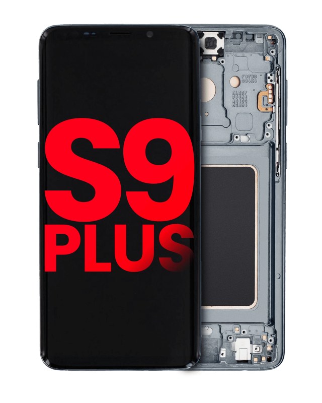 Display OLED completo con Frame per Samsung Galaxy S9 Plus (Titanio Grigio)