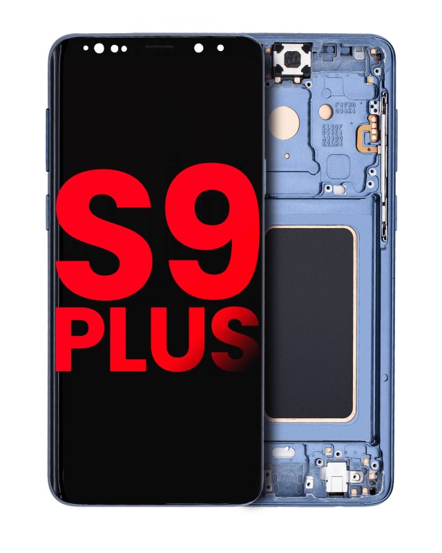 Display OLED completo con Frame per Samsung Galaxy S9 Plus (Coral Blu)
