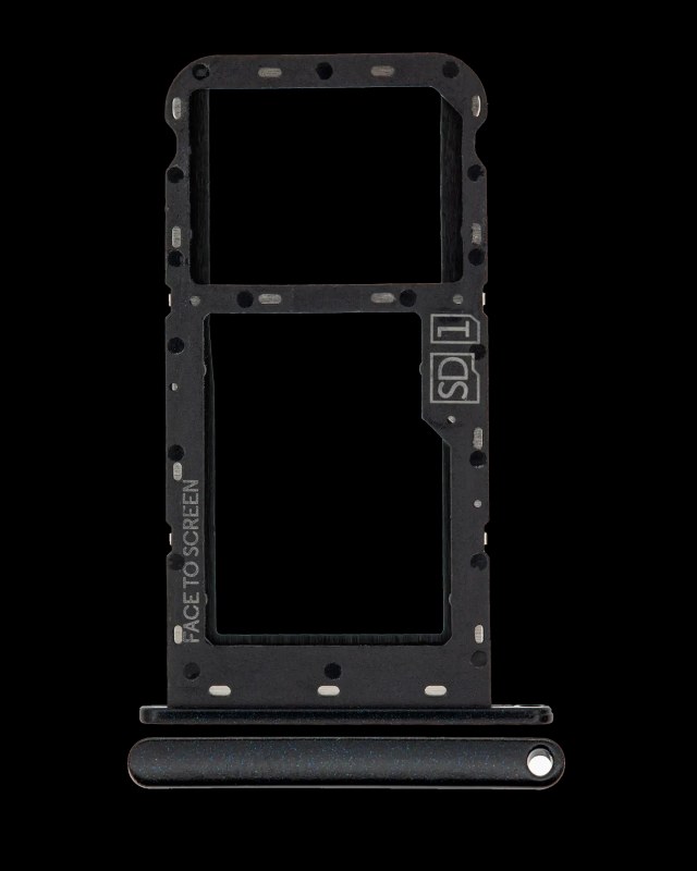 Carrellino SIM singola per Motorola Moto G7 Play (XT1952 / 2019) (Nero) (US Version)