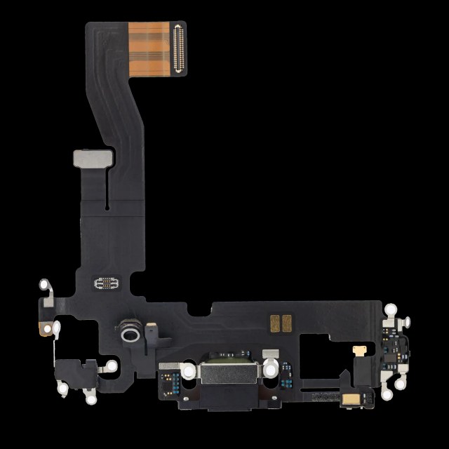 Flat connettore di ricarica per iPhone 12 / 12 Pro (Premium) (Grafite)