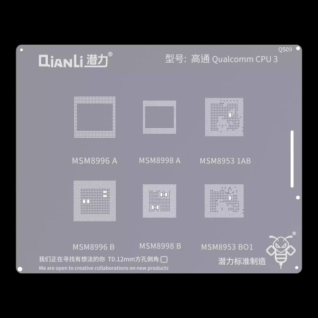 Bumblebee Stencil (QS09) Qualcomm CPU3 (Qianli) MSM8996A / B 8998A / B 8953:1AB / BO1