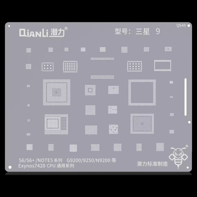 Bumblebee Stencil (QS48) per Samsung S6 / S6 Plus / Note 5 (Exynos7420) CPU Universal Series (Qianli)