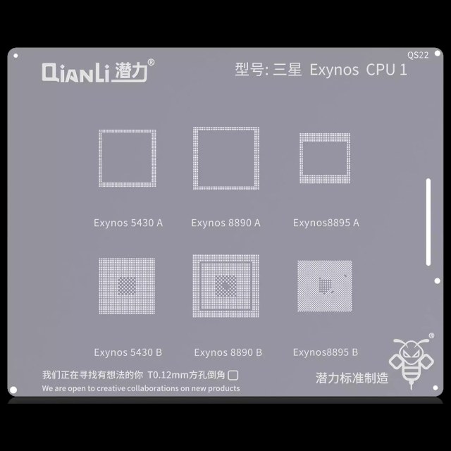 Bumblebee Stencil (QS22) Samsung Exynos CPU1 (Qianli) 5430A / B 8890A / B 8895A / B